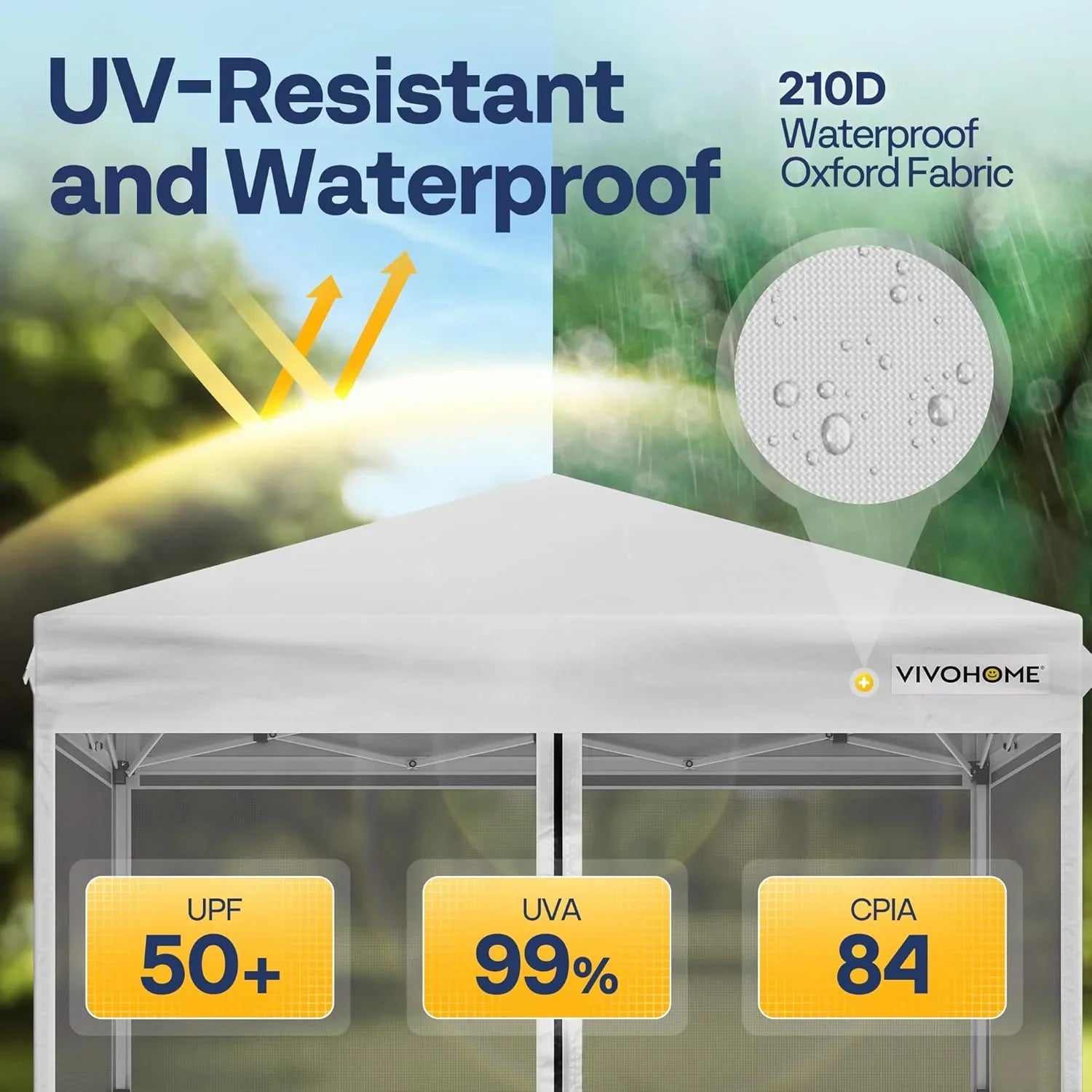 10x10ft Easy Pop-Up Canopy Outdoor Screen Tent with Mosquito Netting 2 Zipper Doors Roller Bag