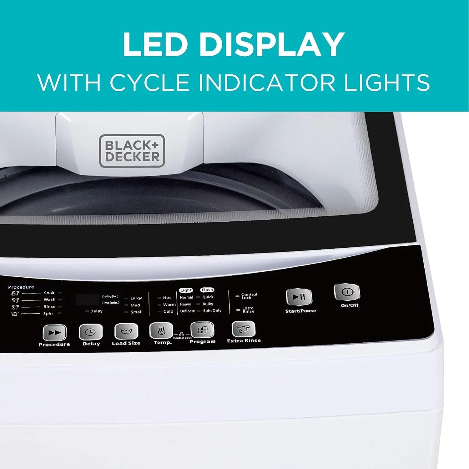 Portable Washer 6.6 lb. Capacity Washing Machine for Homes & Apartments 5 Wash Cycles