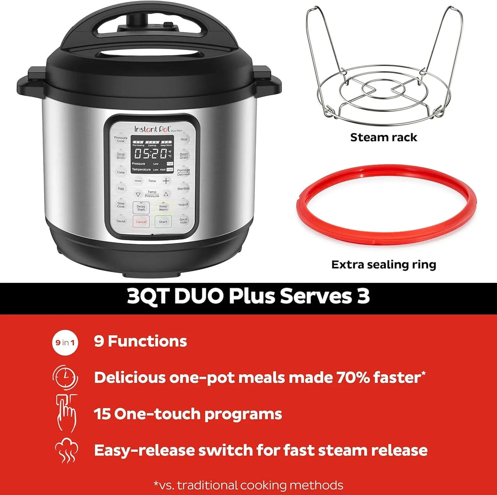 9-in-1 Multicooker Pressure Cooker Slow Cook Rice Maker Steamer Sauté Yogurt Warmer Sterilizer