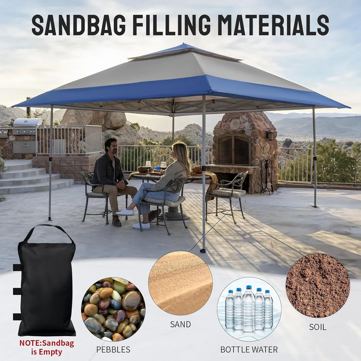 CROWN SHADES 13x13 Pop Up Gazebo Canopy Tent Gazebos on Clearance Outdoor Gazebo