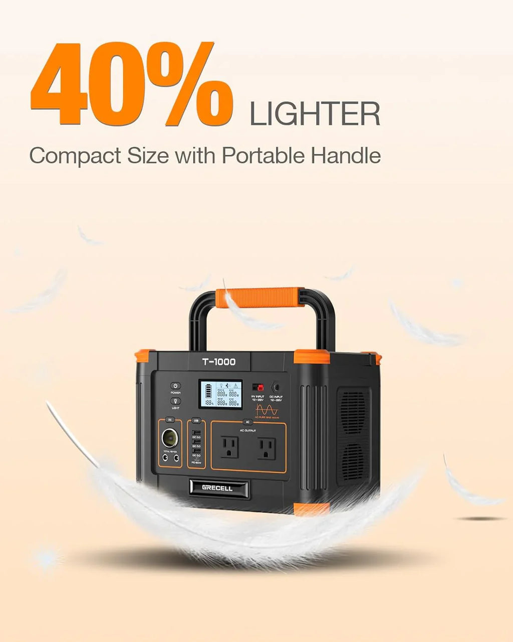 Portable Power Station 300W (Peak 600W) 230.88Wh Solar Generator 60W USB-C PD Output
