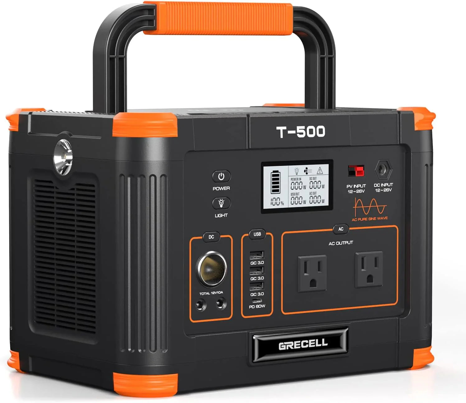 Portable Power Station 300W (Peak 600W) 230.88Wh Solar Generator 60W USB-C PD Output
