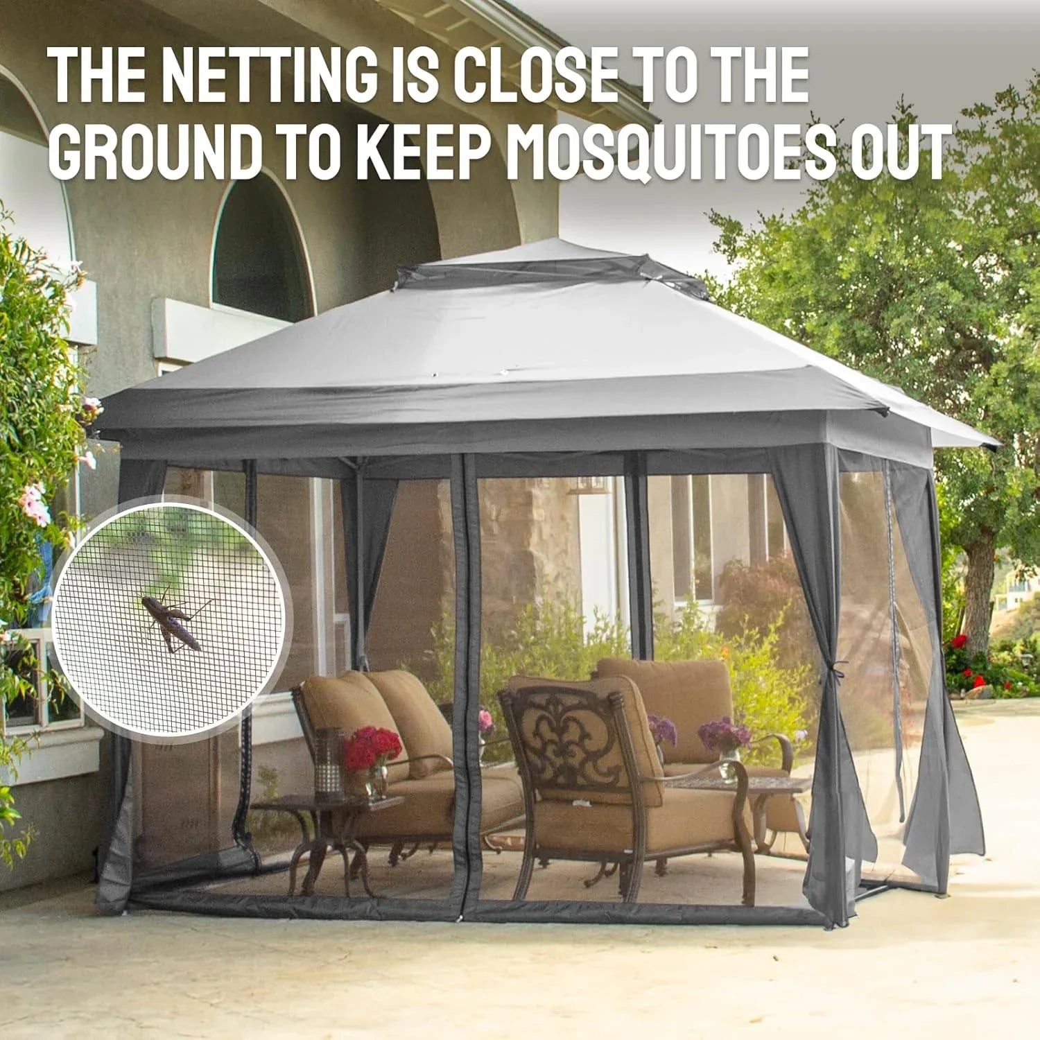 CROWN SHADES 13x13 Pop Up Gazebo Canopy Tent Gazebos on Clearance Outdoor Gazebo