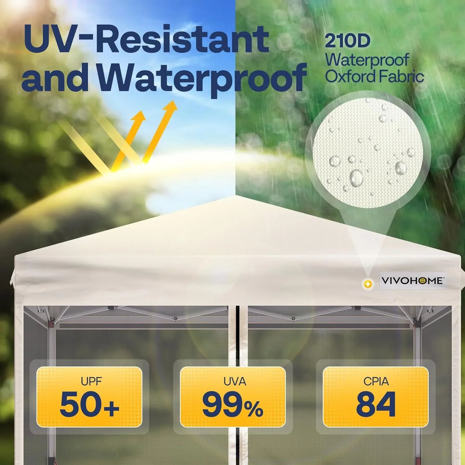 10x10ft Easy Pop-Up Canopy Outdoor Screen Tent with Mosquito Netting 2 Zipper Doors Roller Bag