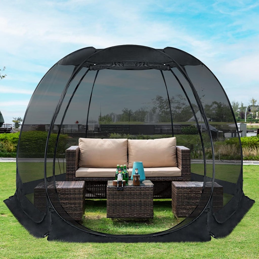 Alvantor Screen House Gazebo Pop Up Igloo Screened Canopy Tent with Mosquito Netting Sides