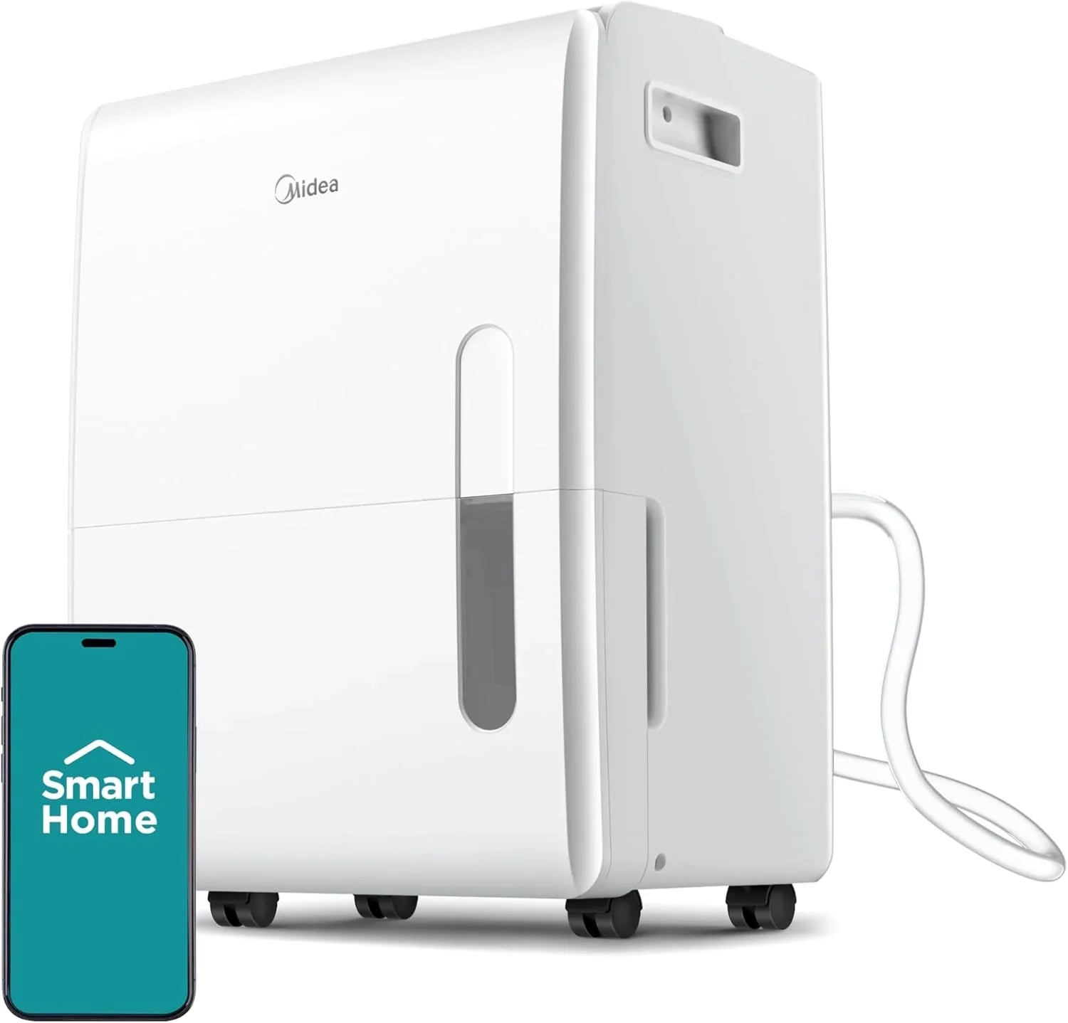 Midea 4,500 Sq. Ft. Dehumidifier Pump Included Energy Star Certified 50 Pint Ideal For Basements