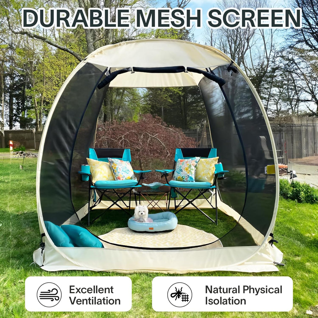 Alvantor Screen House Gazebo Pop Up Igloo Screened Canopy Tent with Mosquito Netting Sides
