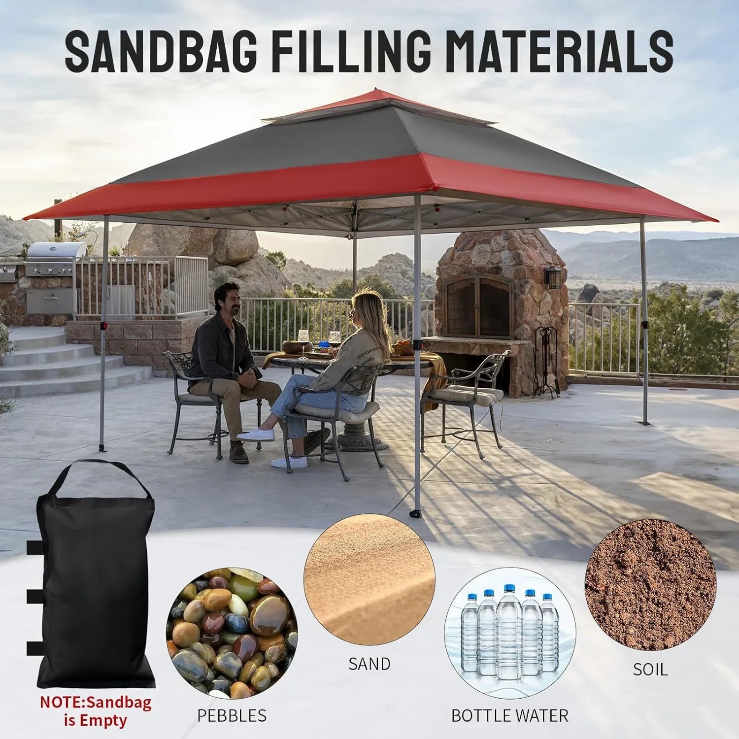 CROWN SHADES 13x13 Pop Up Gazebo Canopy Tent Gazebos on Clearance Outdoor Gazebo