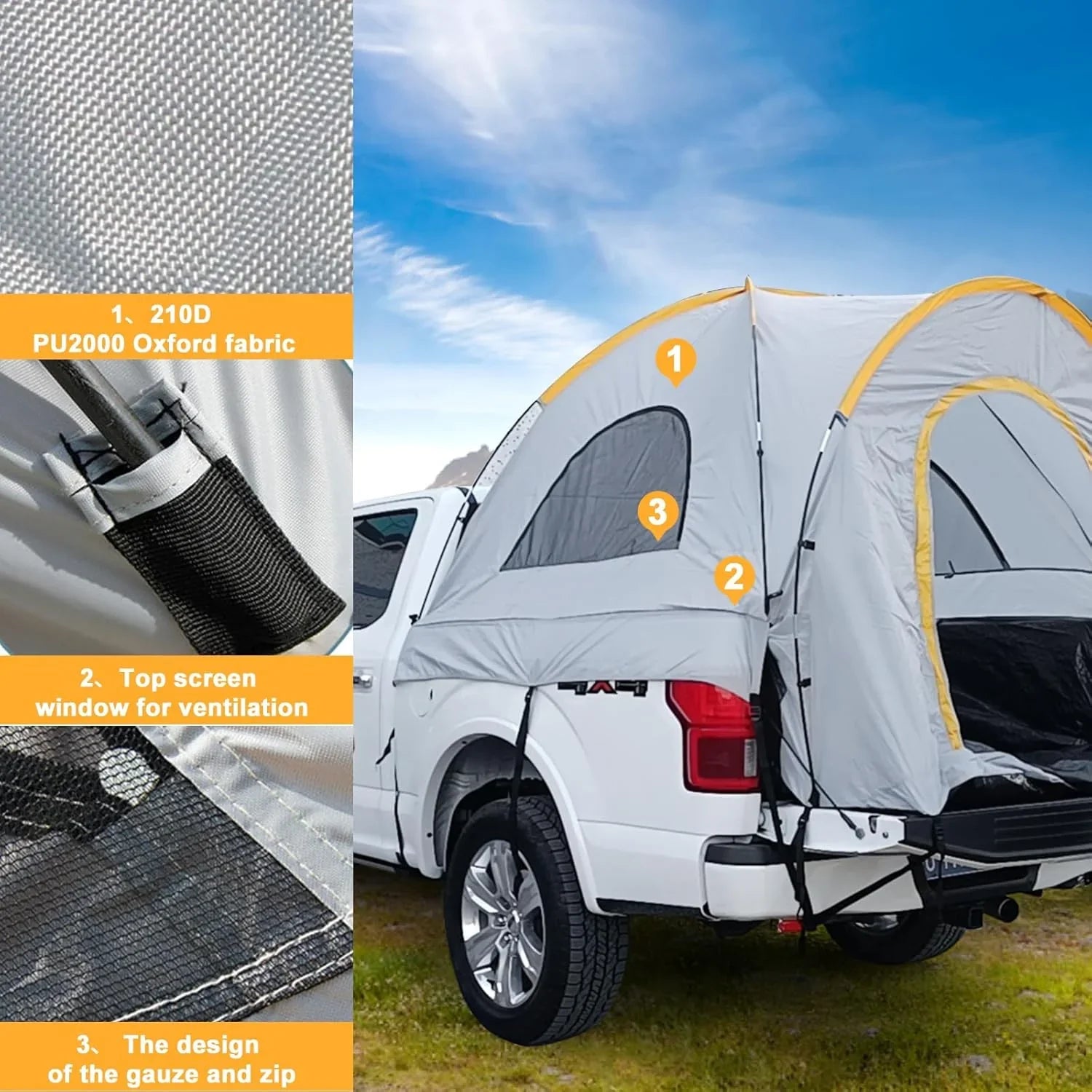 SUV Tent 5-9 Person Rectangle Car Tent for Family Waterproof Windproof for Car Camping Tents