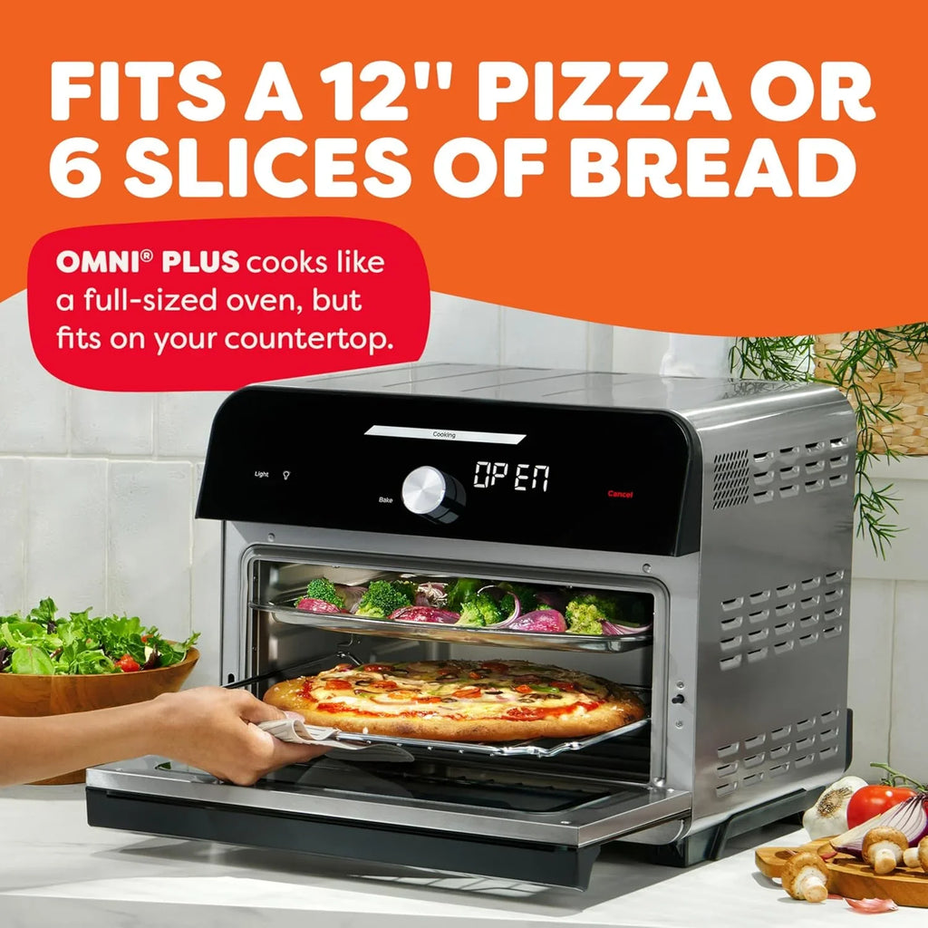 Instant Pot Omni Plus 19QT/18L Toaster Oven Air Fryer 10-in-1 Functions Fits 12" Pizza Crisp Broil