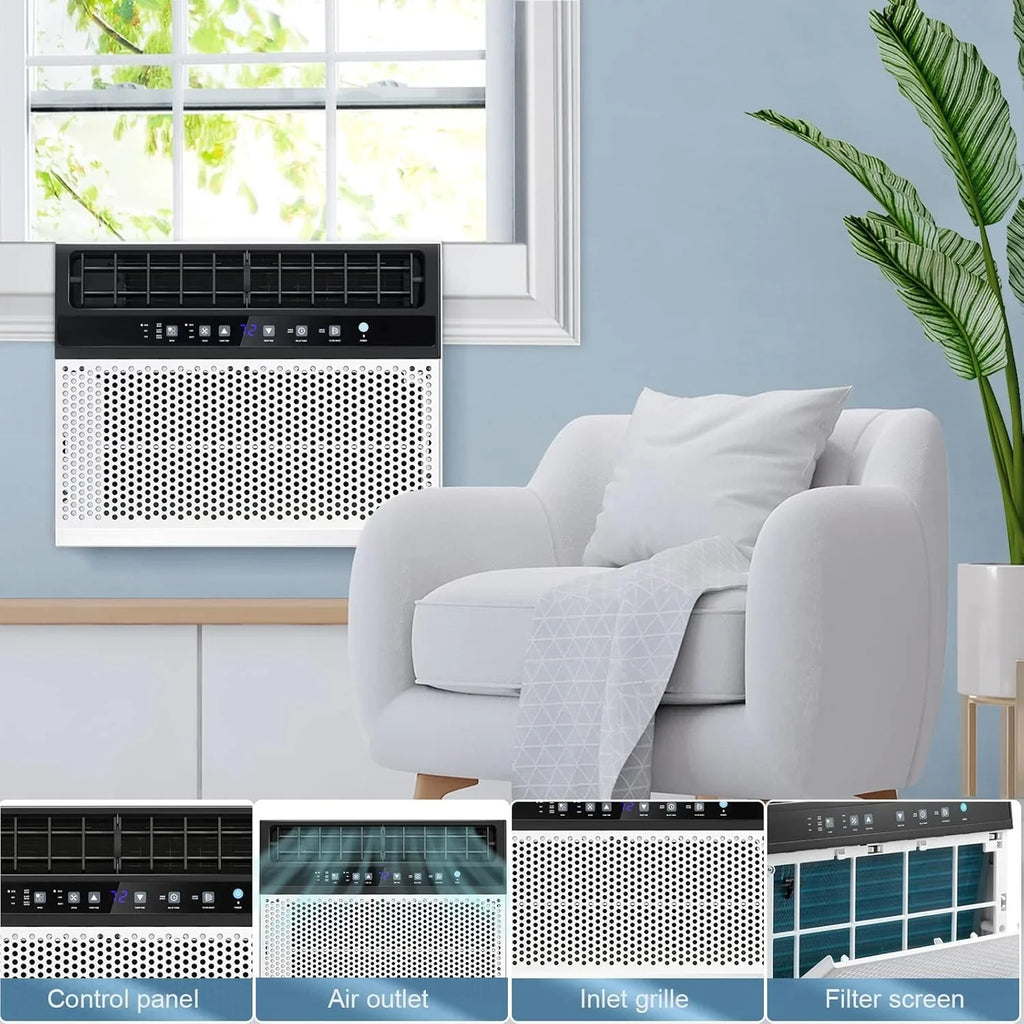 Antarctic Star 12,000 BTU U-Shaped Window Air Conditioner Unit Cools up to 550 Sq.Ft. with 6 Modes