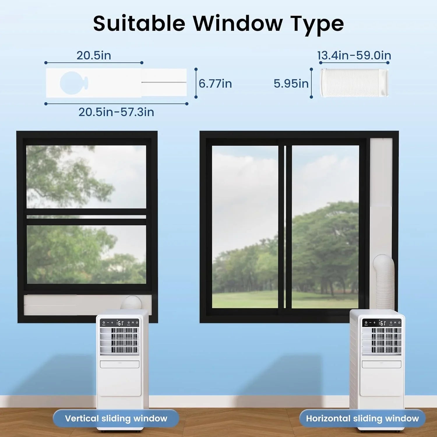 12000 BTU Portable Air Conditioners for Room up to 500 sq.ft Free Standing Quiet Portable AC Unit