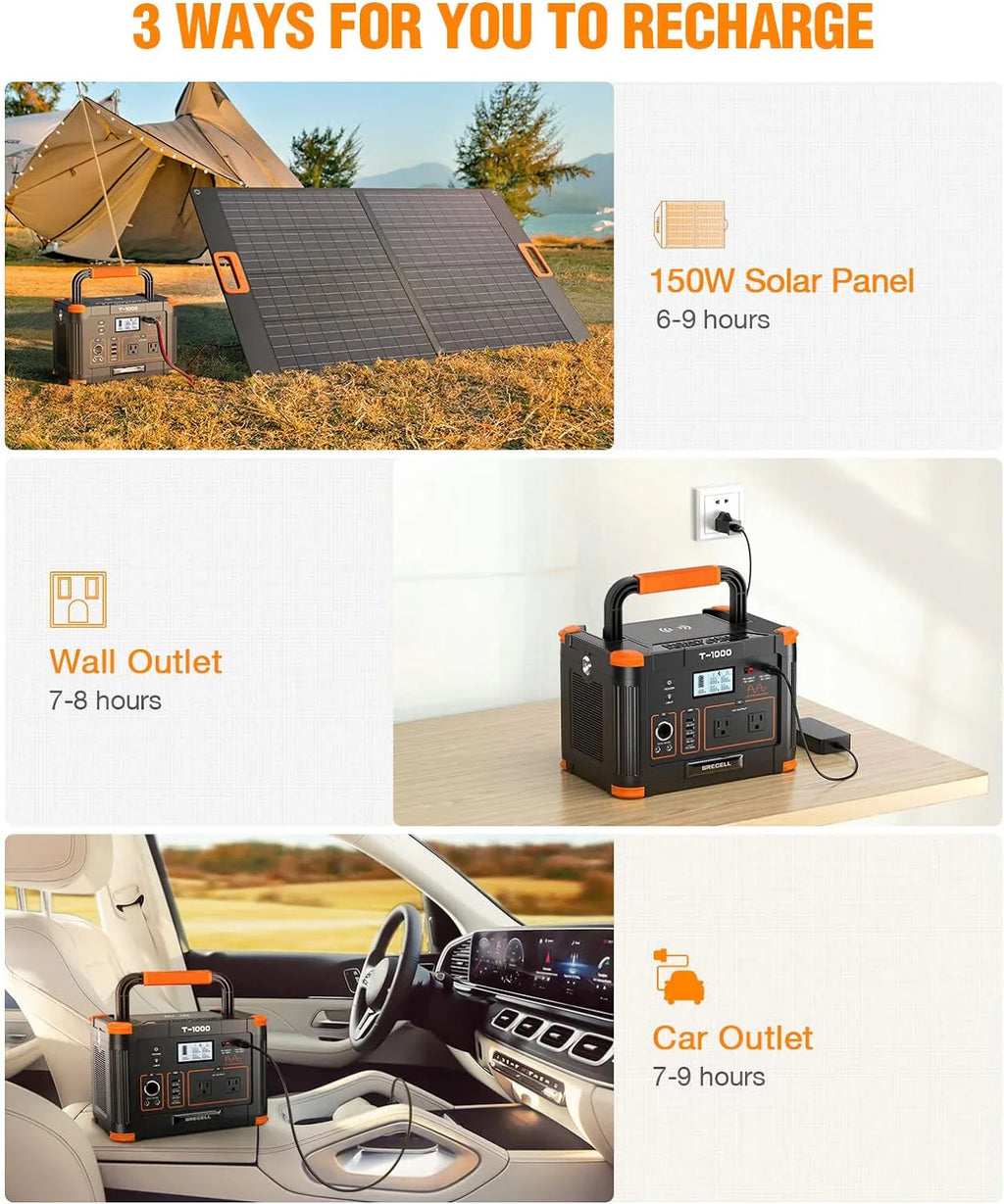 Portable Power Station 300W (Peak 600W) 230.88Wh Solar Generator 60W USB-C PD Output