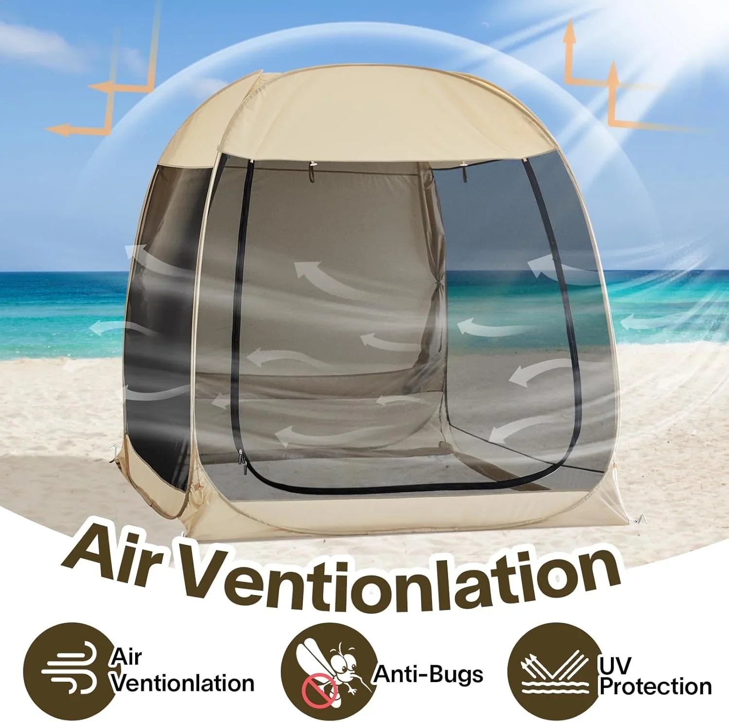 Alvantor Screen House Gazebo Pop Up Igloo Screened Canopy Tent with Mosquito Netting Sides
