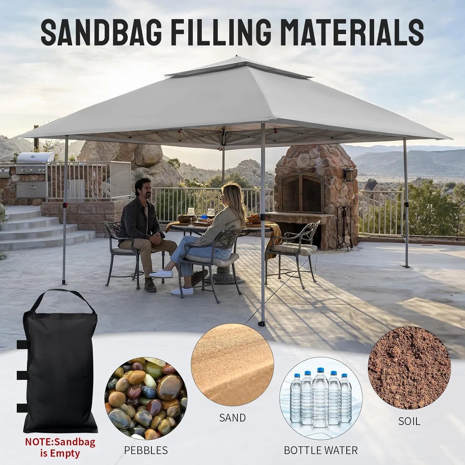 CROWN SHADES 13x13 Pop Up Gazebo Canopy Tent Gazebos on Clearance Outdoor Gazebo