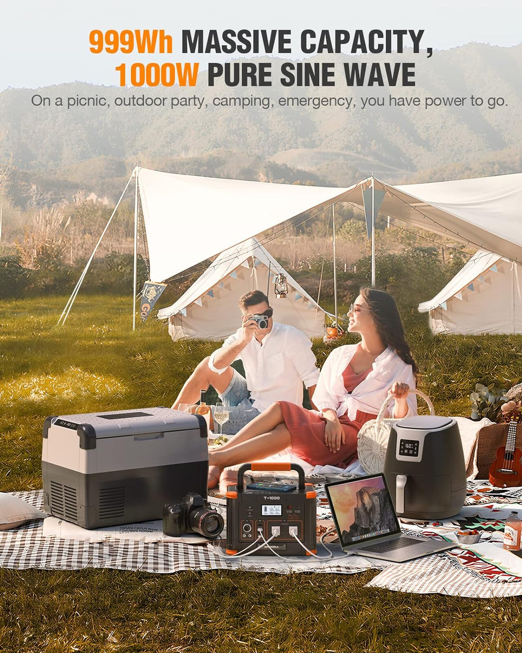 Portable Power Station 300W (Peak 600W) 230.88Wh Solar Generator 60W USB-C PD Output