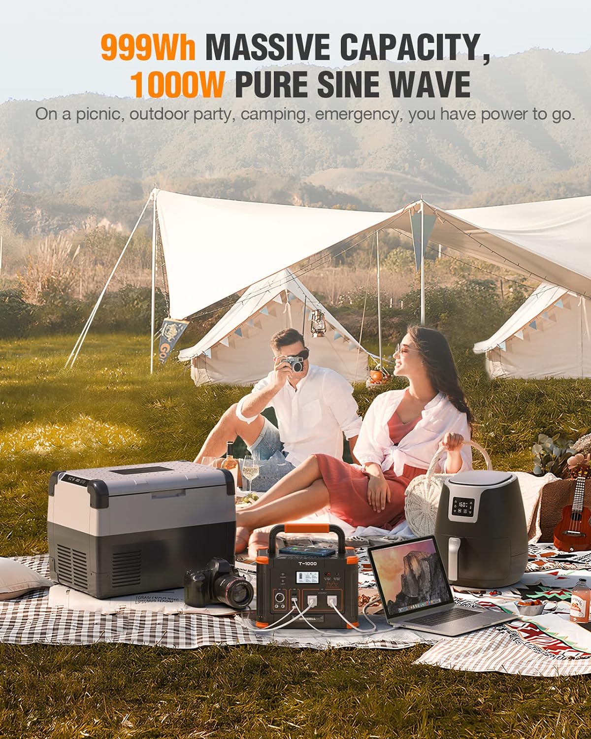 Portable Power Station 300W (Peak 600W) 230.88Wh Solar Generator 60W USB-C PD Output