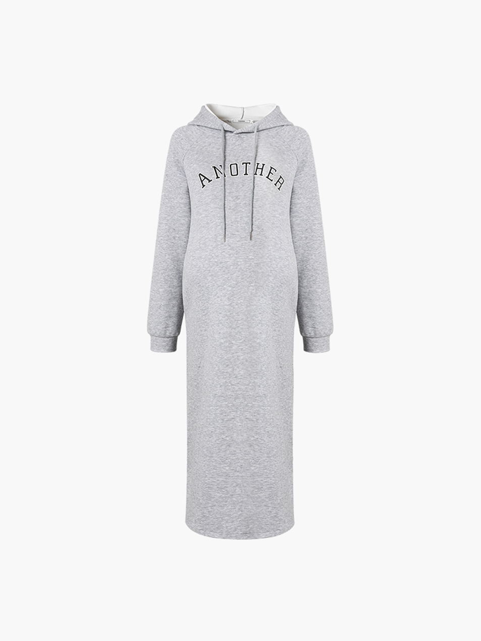 Maternity Long Sleeve Drawstring Hooded Fitted Casual Dress