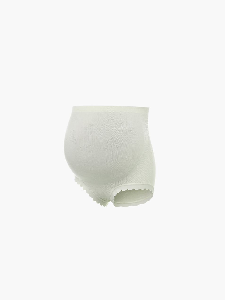 Maternity Solid Ribbed Knit Panty For Mother Green