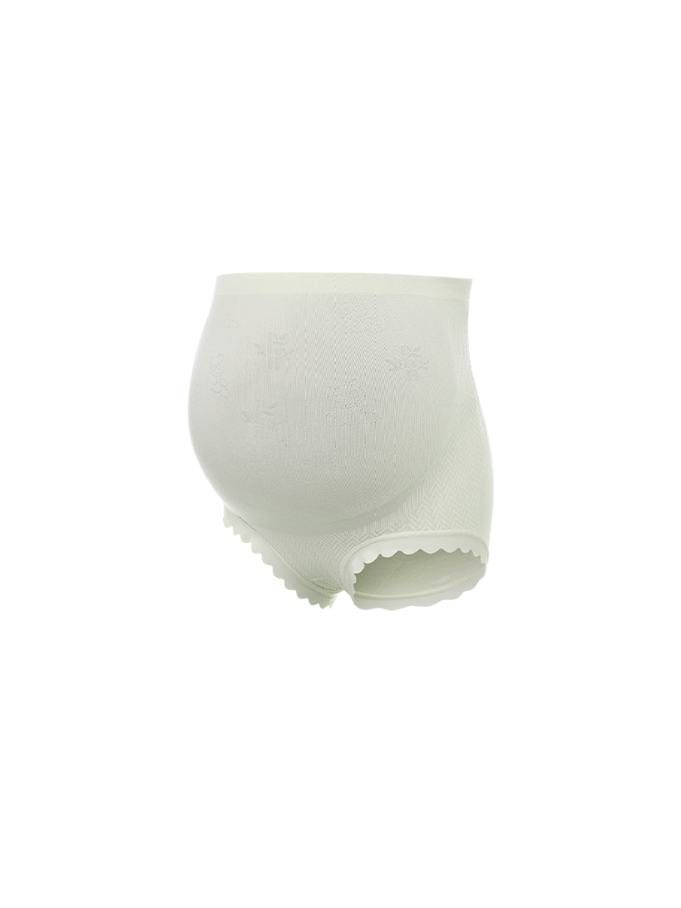 Maternity Solid Ribbed Knit Panty For Mother Green