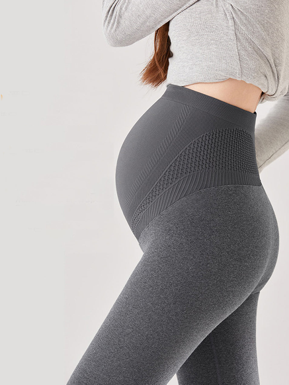 Maternity Winter Leggings with Belly Support,Thermal Pants for Pregnant Women