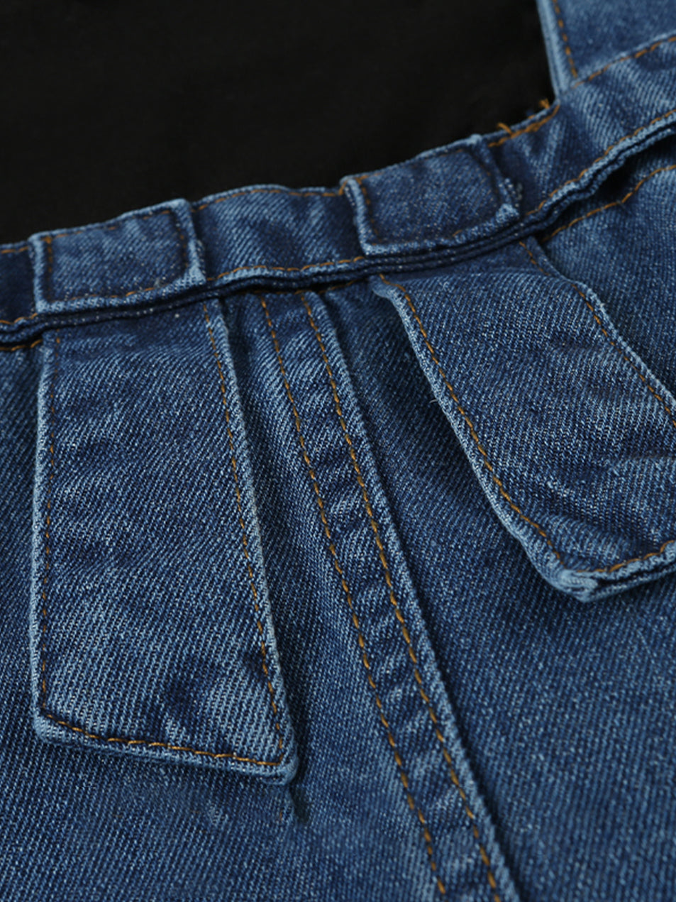 Maternity Casual Loose Denim Overalls, Matching Top For Pregnant Women