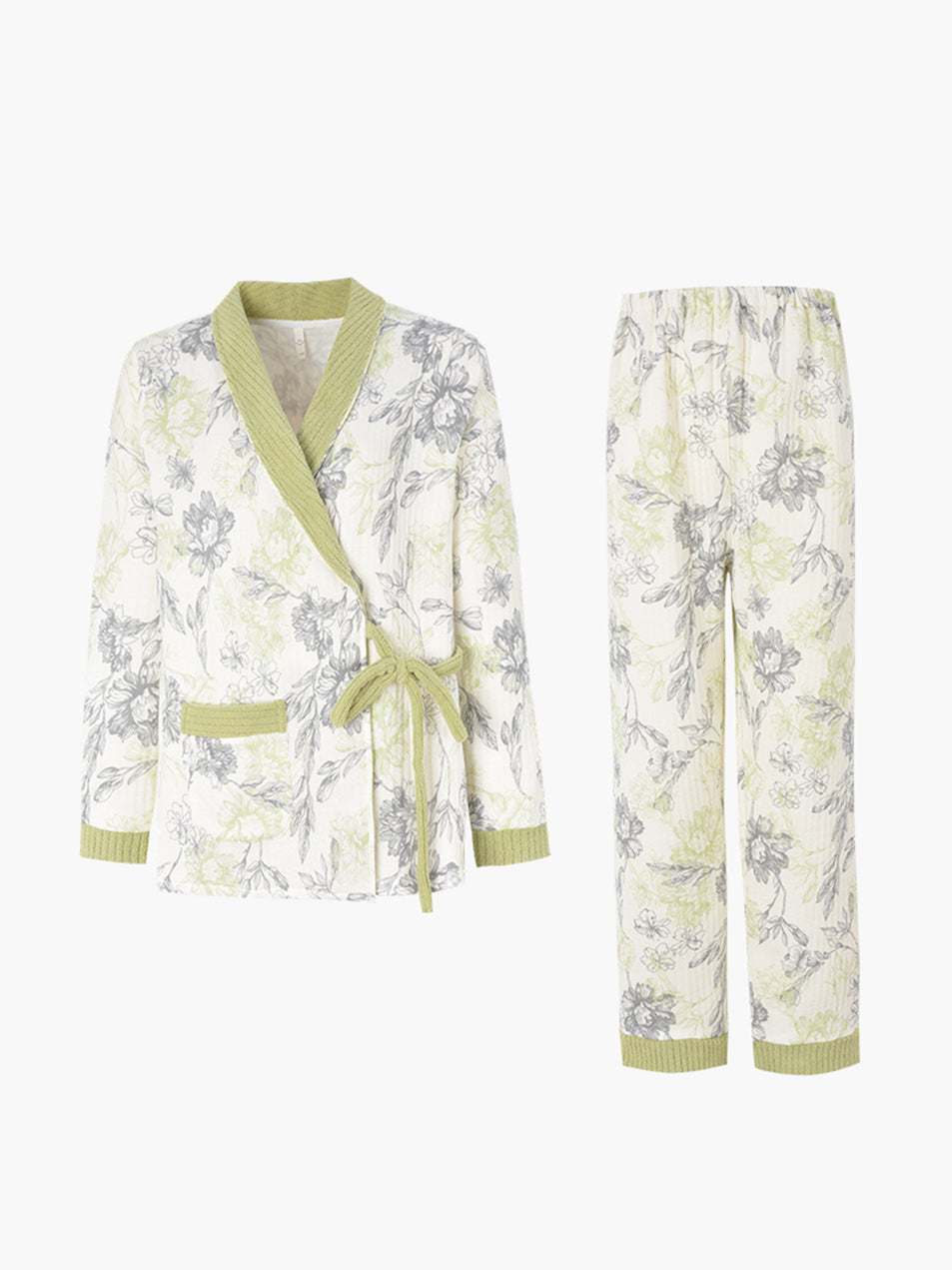 Maternity Casual Floral Print Nursing Sleepwear Set , Fall Clothes, Cozy Outfit Black