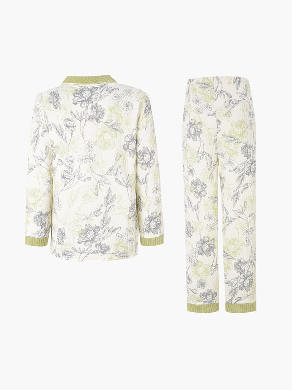 Maternity Casual Floral Print Nursing Sleepwear Set , Fall Clothes, Cozy Outfit Black